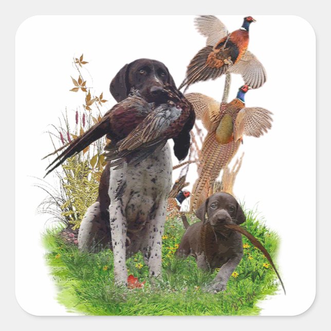 German Shorthaired Pointer    Sticker (Vorderseite)