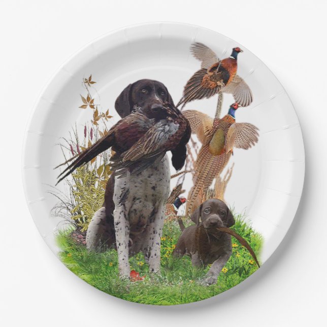 German Shorthaired Pointer    Sticker Pappteller (Vorderseite)