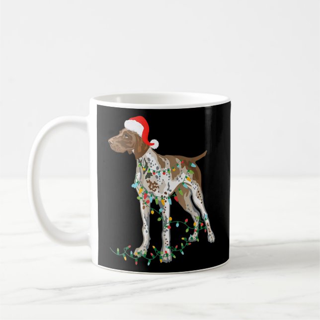 German Shorthaired Pointer Tangled In Christmas Kaffeetasse (Links)
