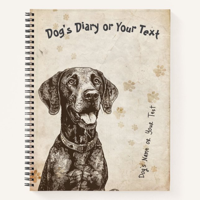 German Shorthaired Pointer's Diary Notizbuch (Vorderseite)