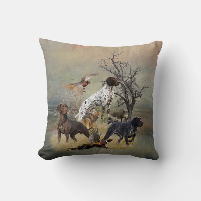 German Shorthaired Pointers (GSP)     Kissen (Vorderseite)