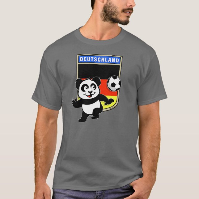 German Soccer Panda (dunkle Shirts) T-Shirt (Vorderseite)