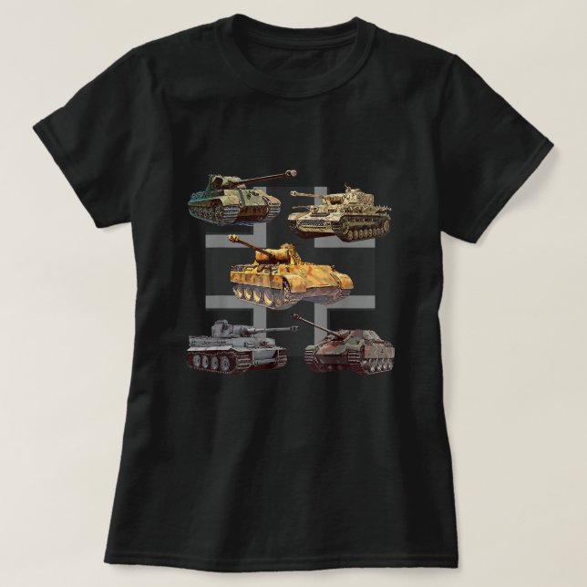 German Tanks WW2 / Panther Jagdpanther Tiger 1 Tig (Design vorne)