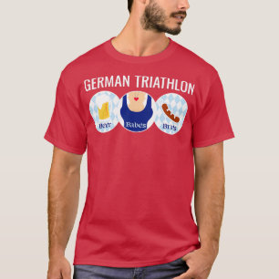 German Triathlon Babes Beer Brats T-Shirt