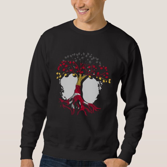 German Turkish Flag Turkey Germany Tree Proud Turk Sweatshirt (Vorderseite)