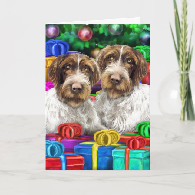 German WH Pointer Open Geschenke Weihnachten (Vorderseite)
