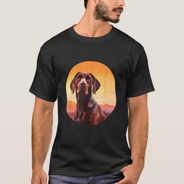 German Wire Hair Dog Cute Dog Breed Design 1 T-Shirt (Vorderseite)