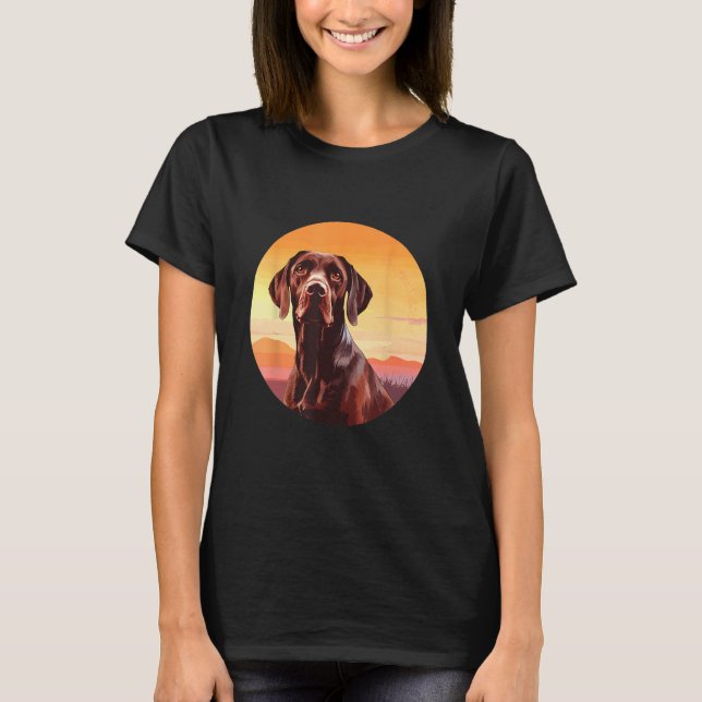 German Wire Hair Dog Cute Dog Breed Design 1 T-Shirt (Vorderseite)