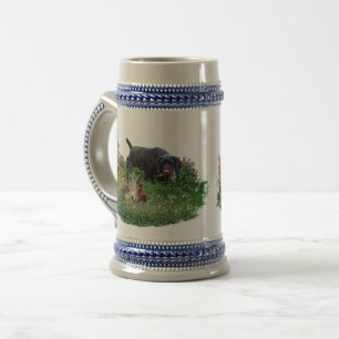 German Wirehaired Pointer Bierglas