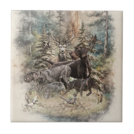 German Wirehaired Pointer Fliese