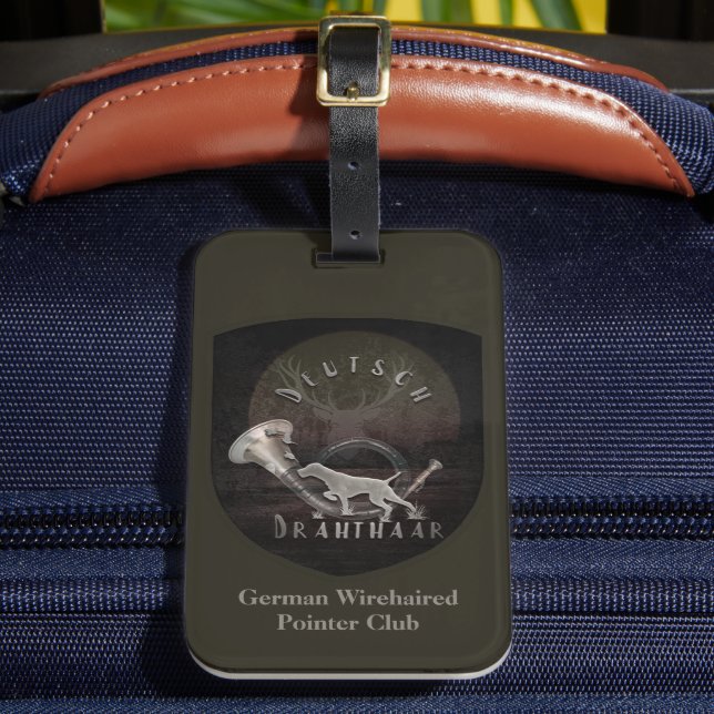 German Wirehaired Pointer  Gepäckanhänger (Vorderseite Insitu 2)