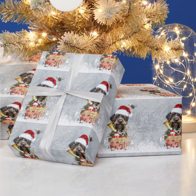 German Wirehaired Pointer  Merry Christmas! Geschenkpapier (Feiertage)