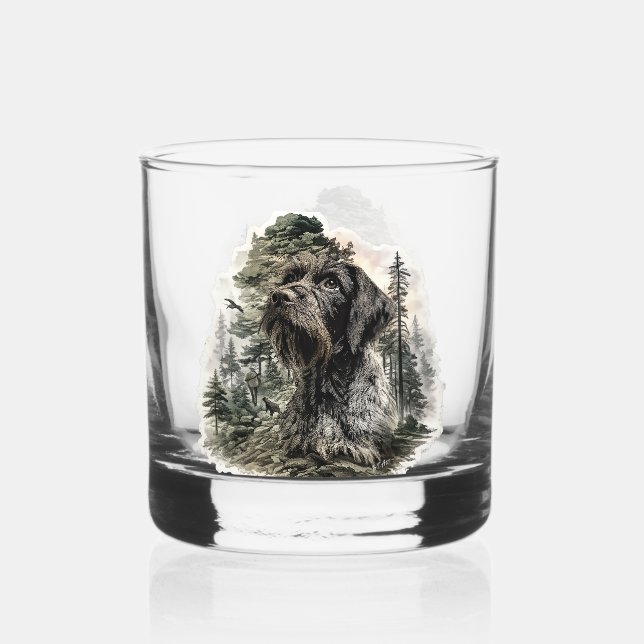 German Wirehaired Pointer Whiskyglas (Vorderseite)