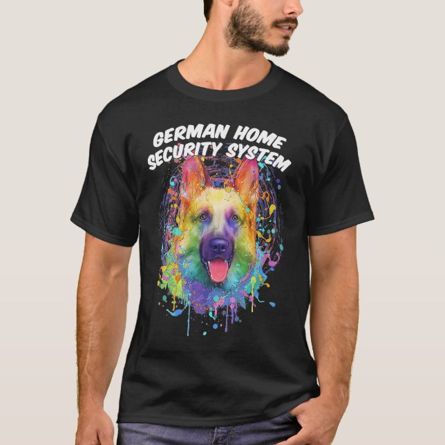 German Zuhause Security System Shepherd Shepar T-Shirt (Vorderseite)