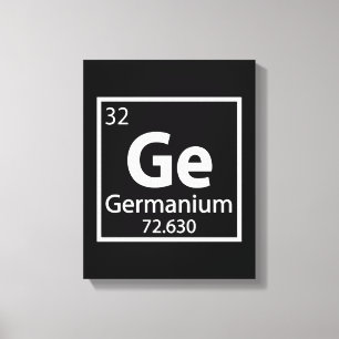 Germanium - Deutsche Wissenschaftszeittabelle Leinwanddruck
