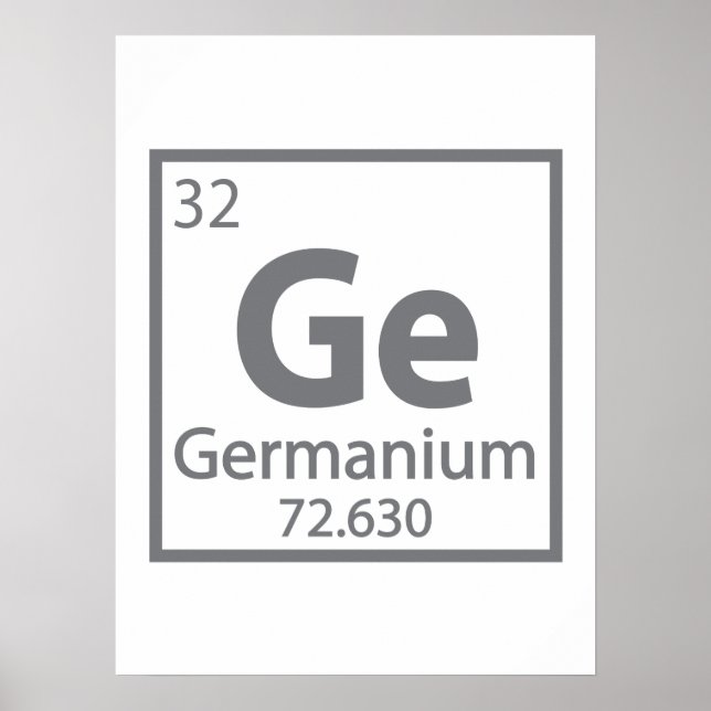 Germanium - Deutsche Wissenschaftszeittabelle Poster (Vorne)