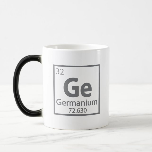 Germanium - Deutsche Wissenschaftszeittabelle Verwandlungstasse (Links)
