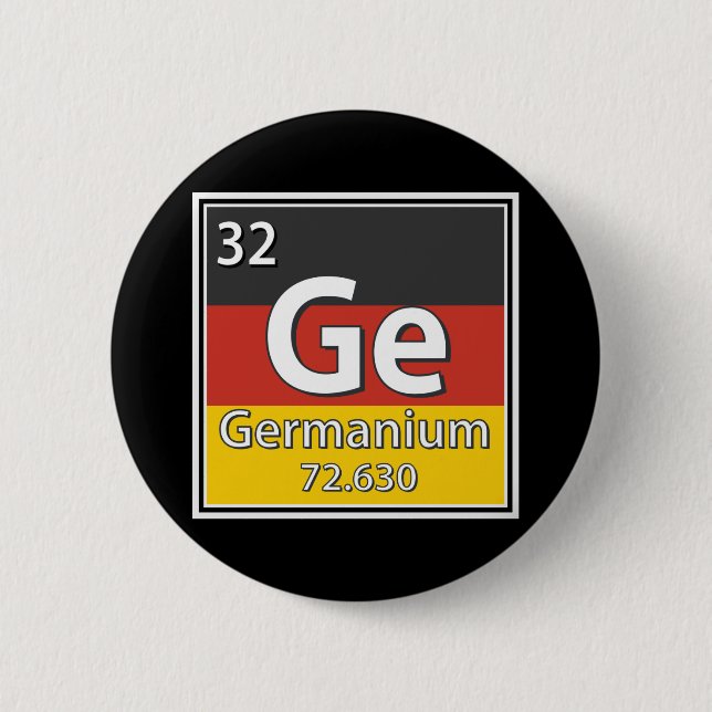 Germanium - Deutschland Flaggendeutscher Wissensch Button (Vorderseite)