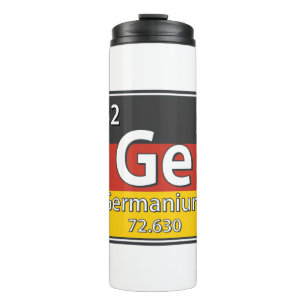 Germanium - Deutschland Flaggendeutscher Wissensch Thermosbecher