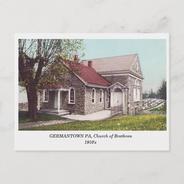 Germantown Philadelphia Brethren Church Postkarte (Vorderseite)