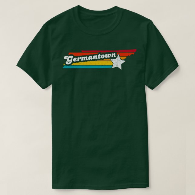 Germantown Tennessee Vintag Unruhig Souvenir 1 T-Shirt (Design vorne)