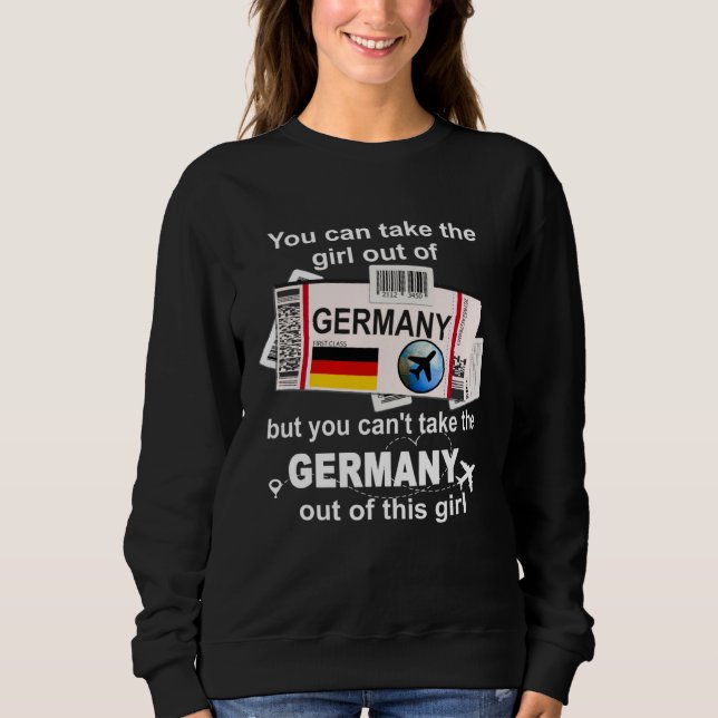 Germany Boarding Pass  Germany Girl  Germany Sweatshirt (Vorderseite)