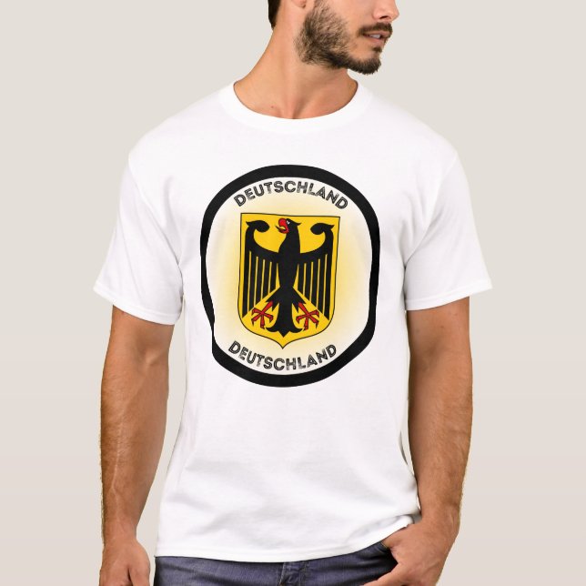 Germany Coat of Arms Circle Shape T-Shirt (Vorderseite)