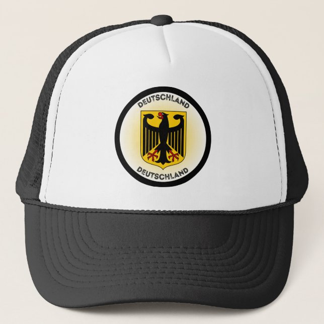 Germany Coat of Arms Circle Shape Truckerkappe (Vorderseite)