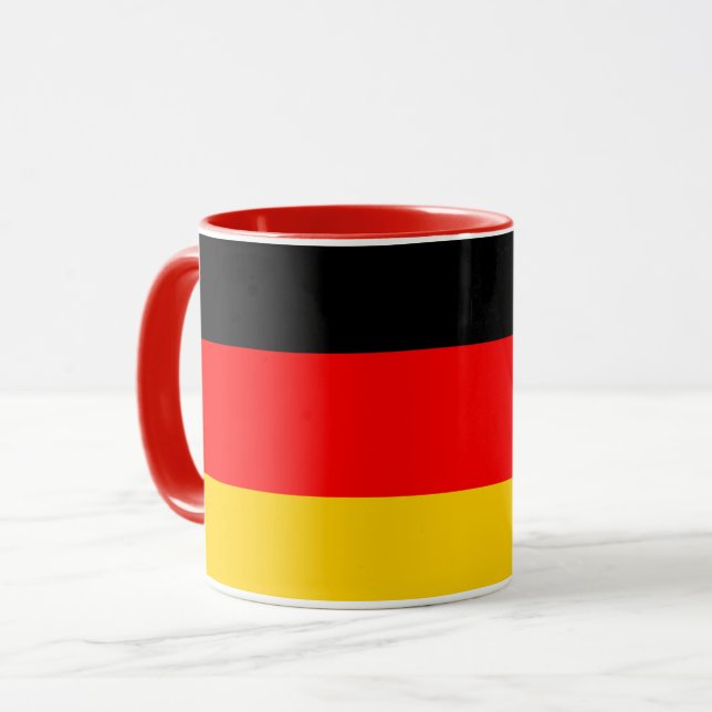 Germany Flag Coffee Mug – German Decor Tasse (Vorderseite Links)
