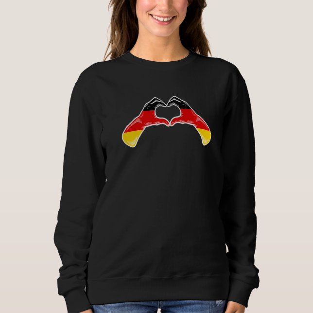 Germany Flag German Heart Premium Sweatshirt (Vorderseite)