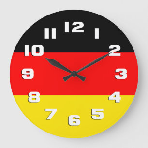 Germany Flag Große Wanduhr