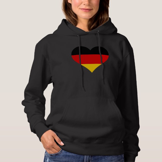 Germany Flag Heart Germany Gifts Love Germany Hoodie (Vorderseite)