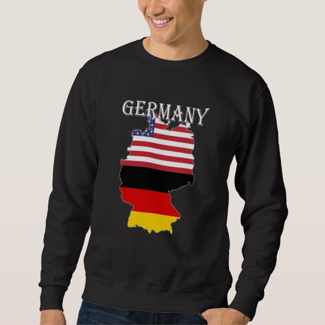 Germany Flag Map USA Ancestry Expatriate Expat Sweatshirt (Vorderseite)