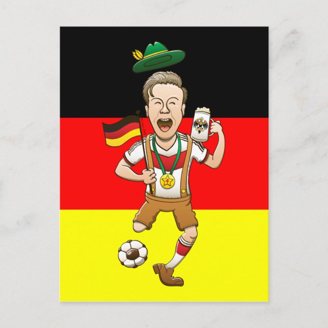 Germany is Four-time Soccer Champion Postkarte (Vorderseite)