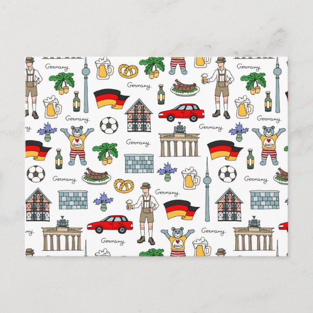 Germany Symbos Pattern | Postkarte (Vorderseite)