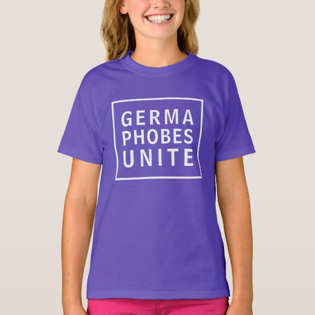 Germaphobes Unite Funny Pandemic Meme T-Shirt (Vorderseite)