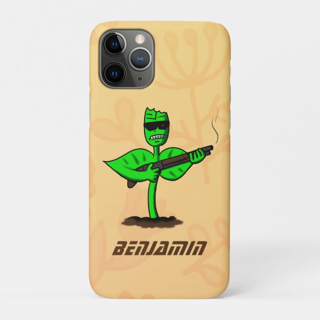 Germinator Cyborg Pflanze lustiger Cartoon Case-Mate iPhone Hülle (Rückseite)