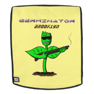 Germinator Cyborg Pflanze lustiger Cartoon Rucksack