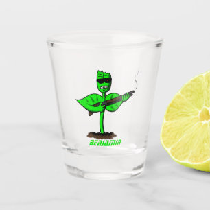 Germinator Cyborg Pflanze lustiger Cartoon Schnapsglas