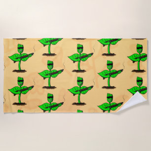 Germinator Cyborg Pflanze lustiger Cartoon Strandtuch