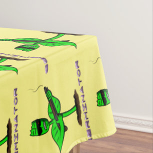 Germinator Cyborg Pflanze lustiger Cartoon Tischdecke