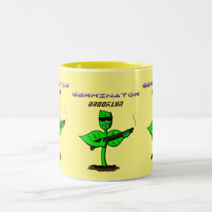 Germinator Cyborg Pflanze lustiger Cartoon Zweifarbige Tasse