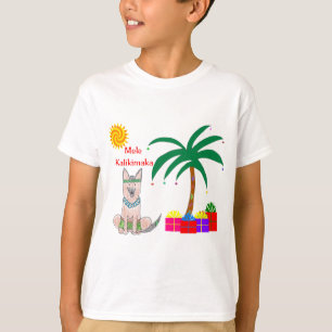 Germman Schäfer-Hundehawaiianer-Weihnachten T-Shirt