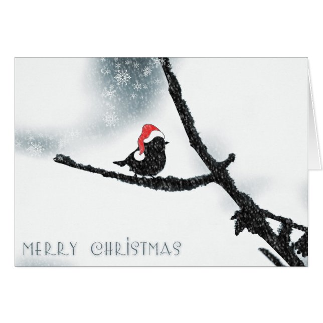 Gerne Weihnachts-Weihnachtsbird-Weihnachtsmannmütz (Vorderseite (Horizontal))