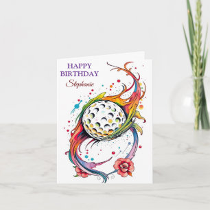 Gerne zum Geburtstag Golfing Ball Liebhaber Karte