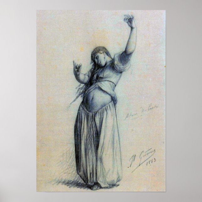 Gérôme - Almee aus Kairo 1863 Poster (Vorne)