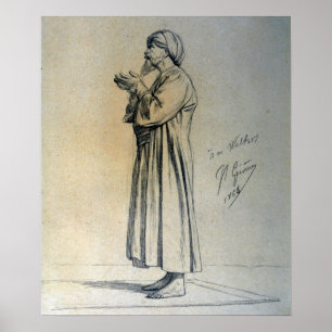 Gérôme - Arabisch Stehend im Gebet Poster