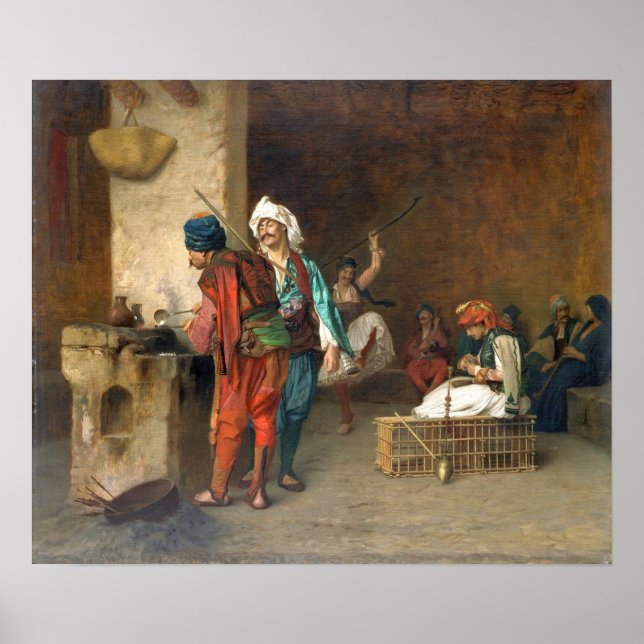 Gérôme - Cafe House, Kairo Poster (Vorne)