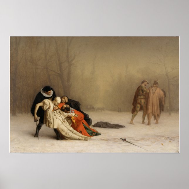 Gérôme - Der Duell nach der Masquerade Poster (Vorne)