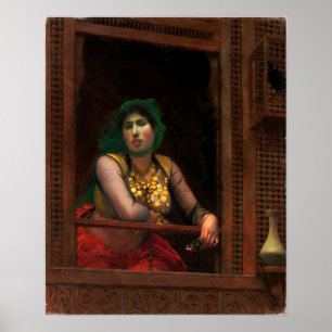 Gérôme - Frau auf einem Balkon Poster